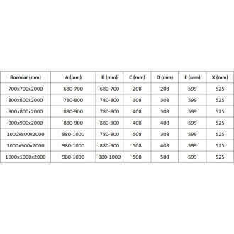 Sprchovací kút Mexen Exo päťuholníkový výklopný 100 x 100 cm, priehľadný, zlatý - 812-100-100-50-00