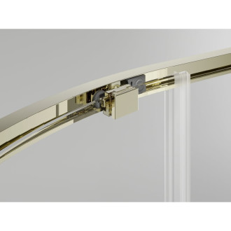 Mexen Exo polkruhový posuvný sprchovací kút 90 x 90 cm, priehľadný, zlatý - 8131-090-090-50-00