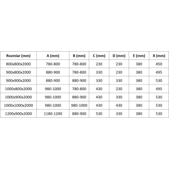 Mexen Exo polkruhový posuvný sprchovací kút 80 x 80 cm, priehľadný, zlatý - 8132-080-080-50-00