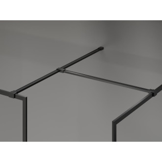 Mexen Kioto-F Sprchová zástena s rámom 145 x 70 cm, 8 mm priehľadná, čierna - 800-145-202-04-70-070