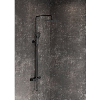 Ravak TD F 091.20 Sprchový stĺp s termostat. bat. a setom, black X070160