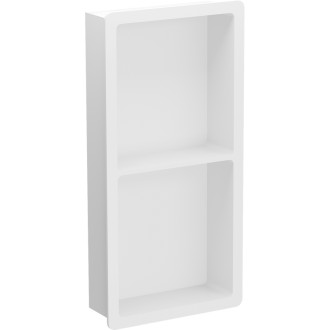 Zapustená polica Mexen X-Wall-K z konglomerátu 62,2 x 30,7 cm, biela - 1900623010