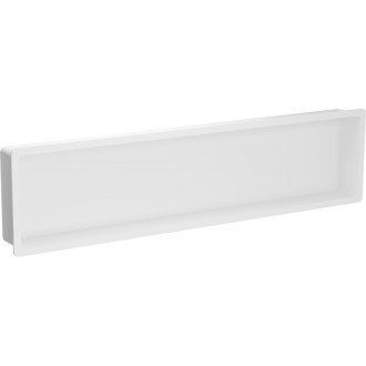 Zapustená polica Mexen X-Wall-K z konglomerátu 122,7 x 30,7 cm, biela - 1900123010