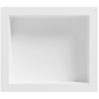 Mexen X-Wall-S SMC zapustená polica s prírubou 35,5 x 40,7 cm, biela - 1901354109