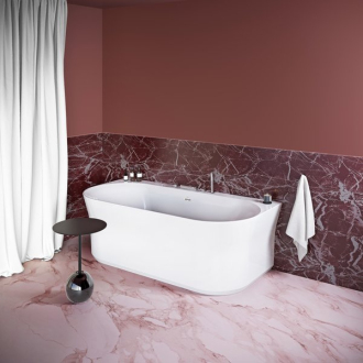 Ravak Vaňa YPSILON Wall 1780x860 snowwhite/black overflow voľne stojaci XC00100035