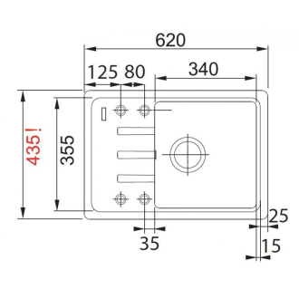 Set Franke G117O (drez BSG 611-62 + FC 9541) onyx 114.0440.698