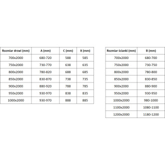 Sprchovací kút Mexen Exo s výklopným mechanizmom 100 x 85 cm, priehľadný, zlatý - 817-100-085-50-00