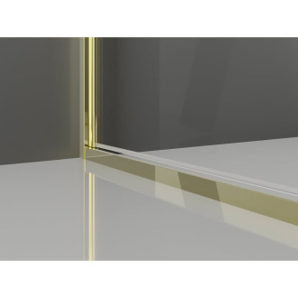 Sprchovací kút Mexen Exo s výklopným mechanizmom 100 x 90 cm, priehľadný, zlatý - 817-100-090-50-00