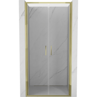 Sprchové dvere Mexen Exo s dvojitými pántami 70 cm, priehľadné, zlaté - 814-070-000-50-00