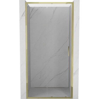 Posuvné sprchové dvere Mexen Exo 115 cm, priehľadné, zlaté - 8151-115-000-50-00