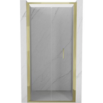Sprchové skladacie dvere Mexen Exo 80 cm, priehľadné, zlaté - 816-080-000-50-00
