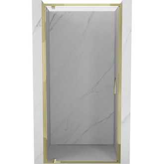 Sprchové dvere Mexen Exo s otočnými ramenami 70 cm, priehľadné, zlaté - 8181-070-000-50-00