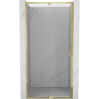 Sprchové dvere Mexen Exo s otočnými ramenami 110 cm, priehľadné, zlaté - 819-110-000-50-00