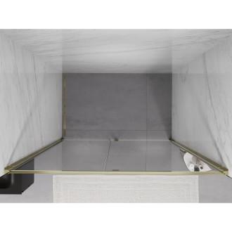 Sprchové dvere Mexen Exo s otočnými dverami 140 cm, priehľadné, zlaté - 819-140-000-50-00