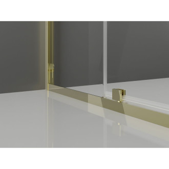 Sprchové dvere Mexen Exo s otočnými ramenami 150 cm, priehľadné, zlaté - 819-150-000-50-00