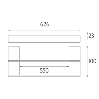 NIMCO KIBO KI 14061D-26 dvojitý držák na ručníky 50cm