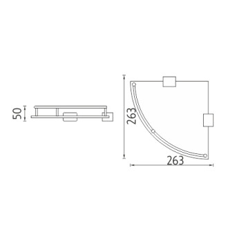 NIMCO KIBO KI 14091RA-26 police s ohrádkou rohová, sklo rosené