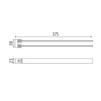 NIMCO KIBO KI 14096-26 dvojitý držák na ručníky otočný