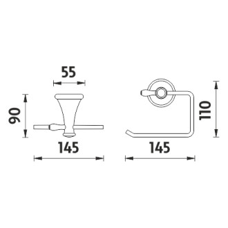 NIMCO LADA LA19055-26 držák toaletního papíru - Chrom