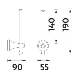 NIMCO LADA LA19055R-26 držák toaletního papíru rezervní - Chrom