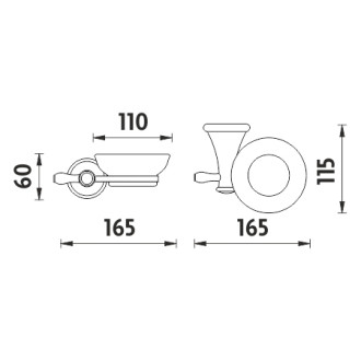 NIMCO LADA LA19059K-65 mýdlenka keramická - Staromosaz