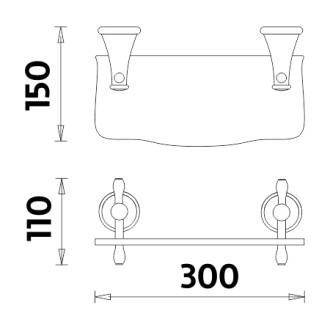 NIMCO LADA LA19091UK-30-65 polička 30cm bílý umělý kámen - Staromosaz