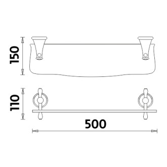 NIMCO LADA LA19091UK-50-65 polička 50cm bílý umělý kámen - Staromosaz