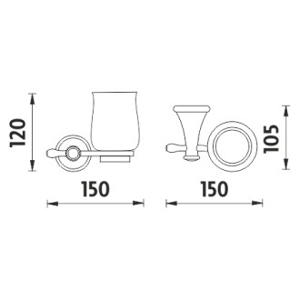 NIMCO LADA LA19058K-80 držák keramického pohárku - Staromoměď