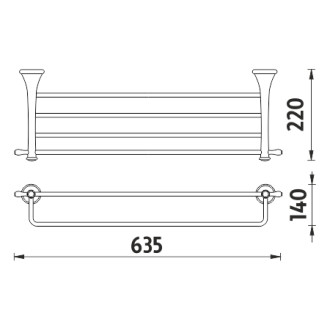 NIMCO LADA LA19063-80 police na ručníky - Staroměď