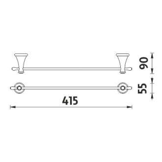 NIMCO LADA LA19035-26 držák ručníků - Chrom