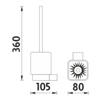 NIMCO KIBO KI 14094KN-26 držák na WC kartáč nižší