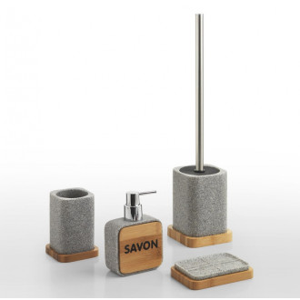 NORA sklenka na postavení, šedá/bambus	 NR98    /85x120x85 mm