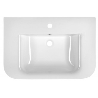 DORI keramické umyvadlo s odkládací plochou 70x48 cm, bílá