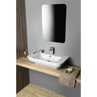 DORI keramické umyvadlo s odkládací plochou 70x48 cm, bílá