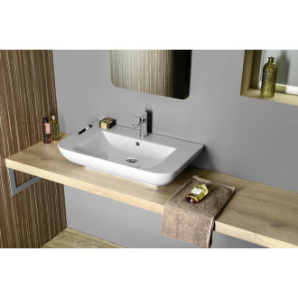 DORI keramické umyvadlo s odkládací plochou 70x48 cm, bílá