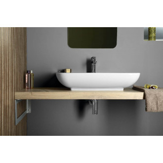 DORI keramické umyvadlo s odkládací plochou 70x48 cm, bílá