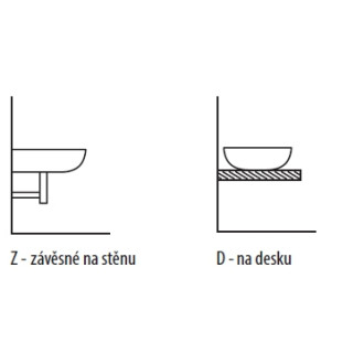 DORI keramické umyvadlo s odkládací plochou 70x48 cm, bílá