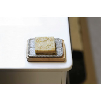 NORA mýdlenka na postavení, šedá/bambus NR11