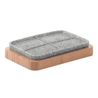 NORA mýdlenka na postavení, šedá/bambus NR11