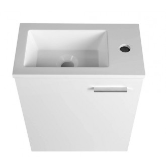 Umyvadlo 40x22 cm, litý mramor, bílá