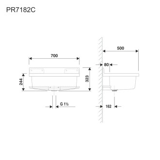 Mereo Maxi umýv. plastové,biele PR7182C (60007010002)