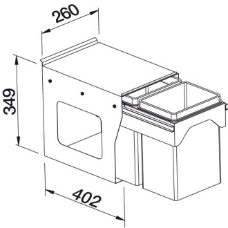 Blanco SELECT ECON-COMPACT econ rohové provedení