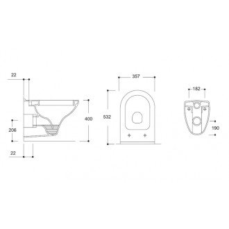 Závěsné WC COMPACT - Sedátko - DUROPLAST