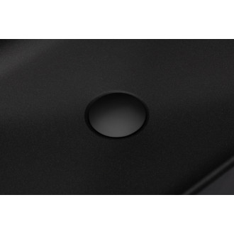 CERANO - Umývadlo granitové Andrius - na dosku - čierna matná - 60x40 cm