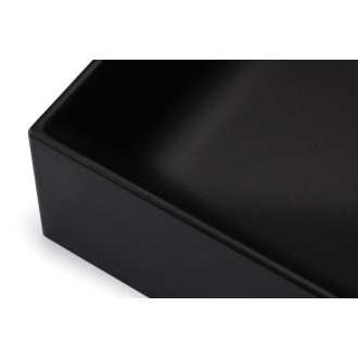 CERANO - Umývadlo granitové Andrius - na dosku - čierna matná - 60x40 cm