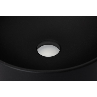 CERANO - Umývadlo granitové Jonas - na dosku - čierna matná - ø 40 cm