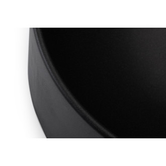 CERANO - Umývadlo granitové Jonas - na dosku - čierna matná - ø 40 cm