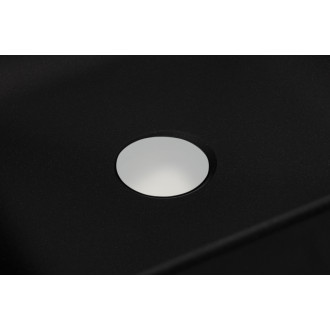 CERANO - Umývadlo granitové Saulius - na dosku - čierna matná - 40x40 cm