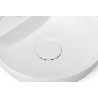 CERANO - Umývadlo keramické Kalua - na dosku - biela lesklá - ⌀ 42 cm