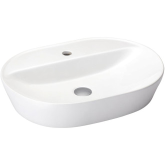 CERANO - Umývadlo keramické Kapua - na dosku - biela lesklá - 60x45 cm